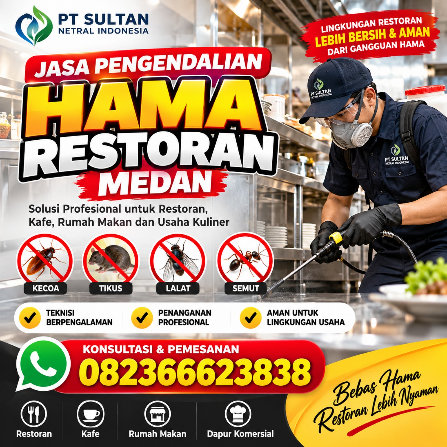 Jasa Pengendalian Hama Restoran Medan