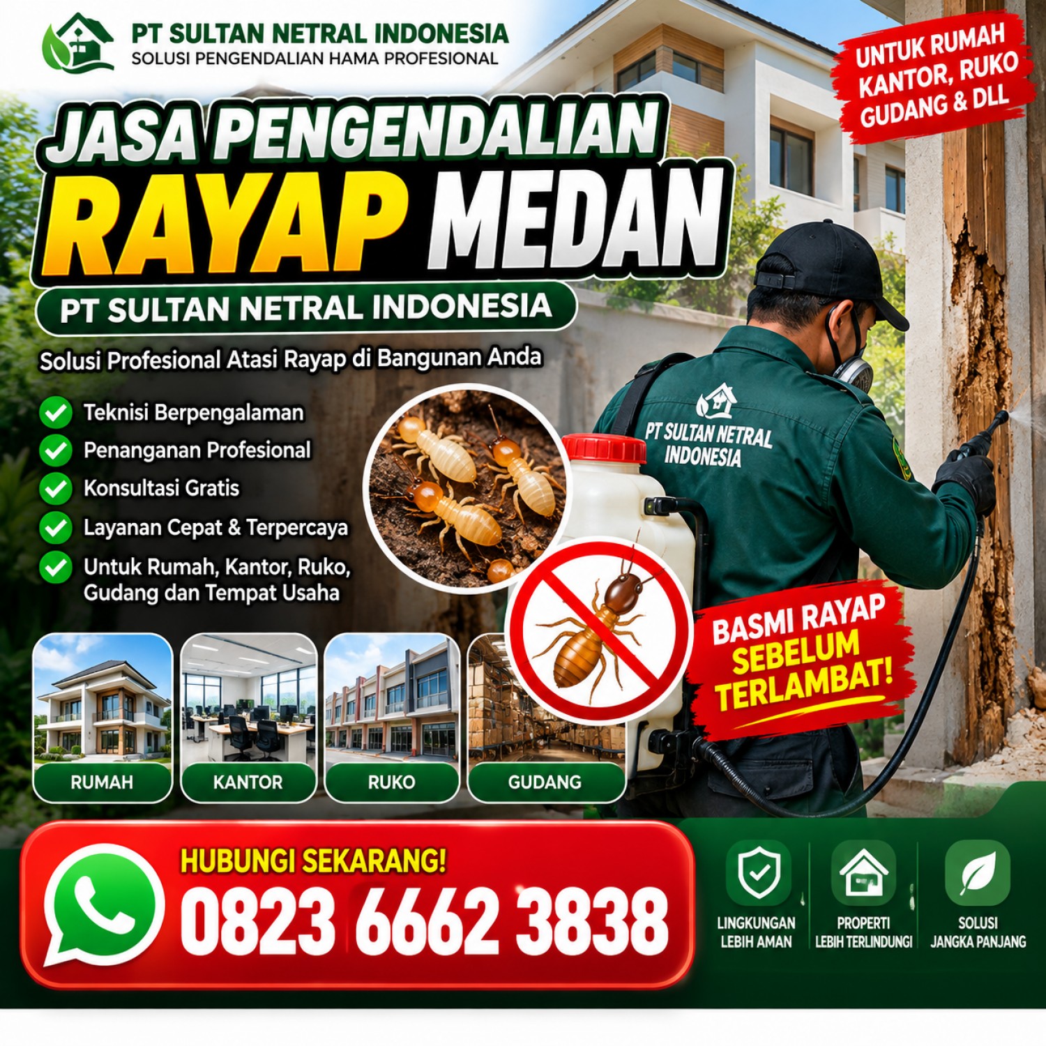 Jasa Pengendalian Rayap Medan