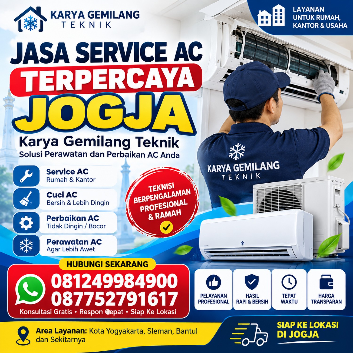 Jasa Service AC Terpercaya Jogja