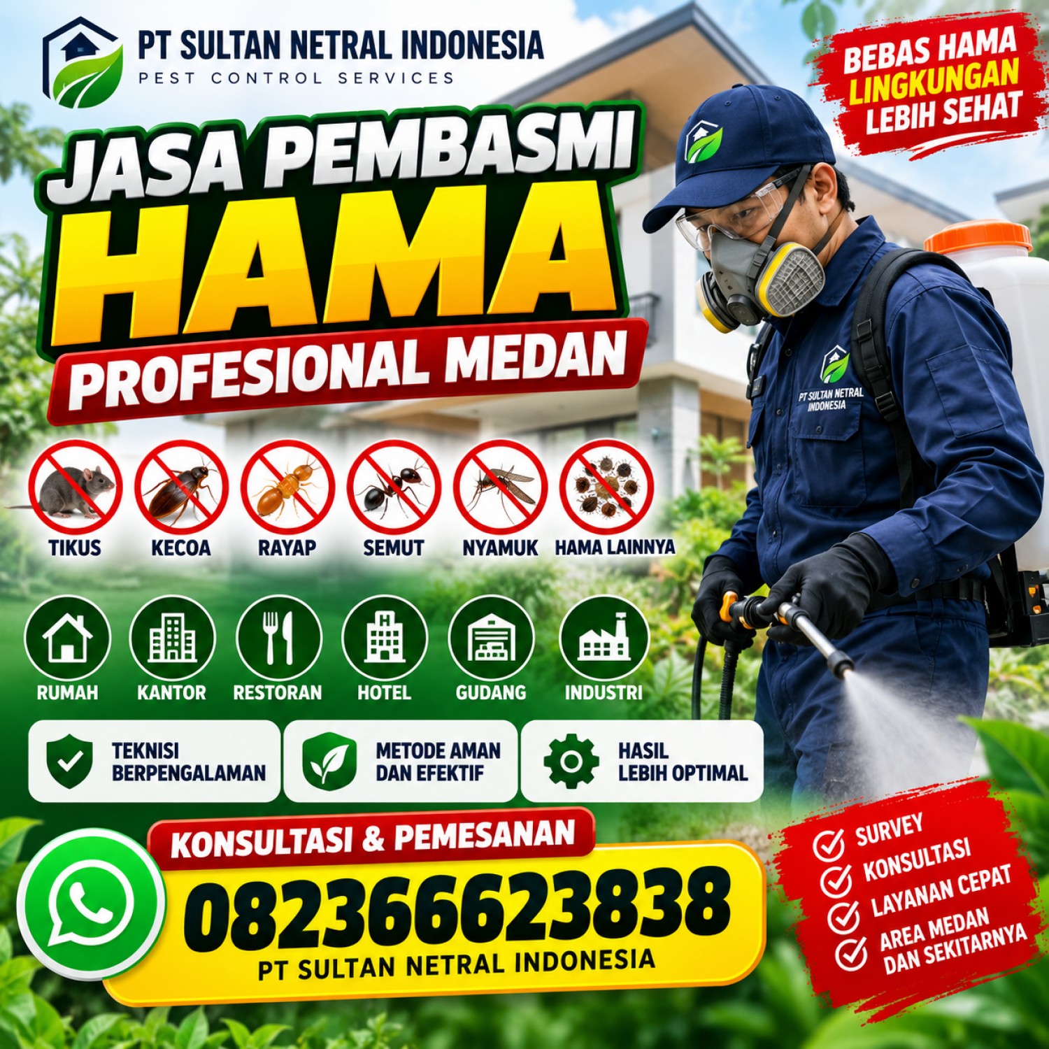 Jasa Pembasmi Hama Profesional Medan