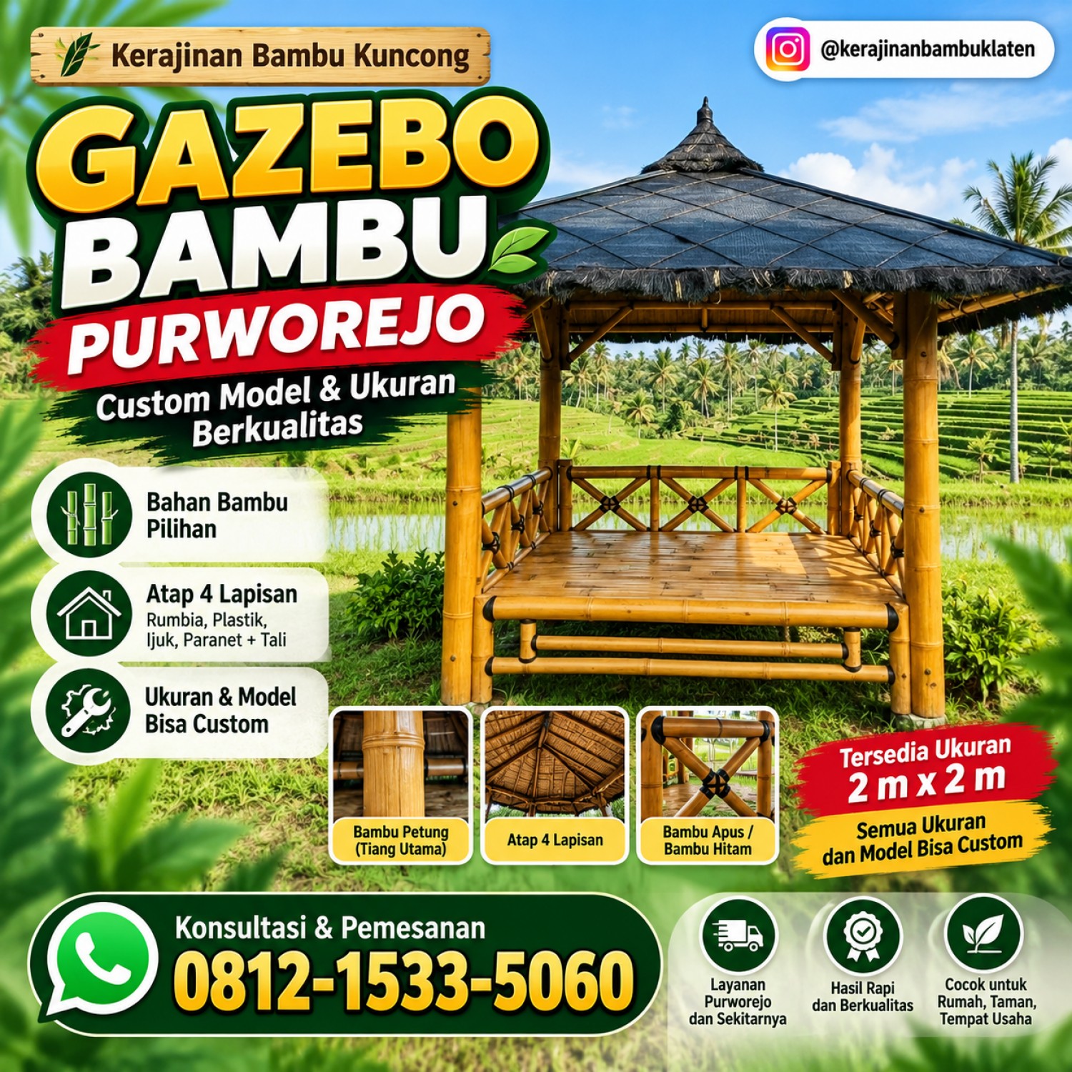 Gazebo Bambu Purworejo