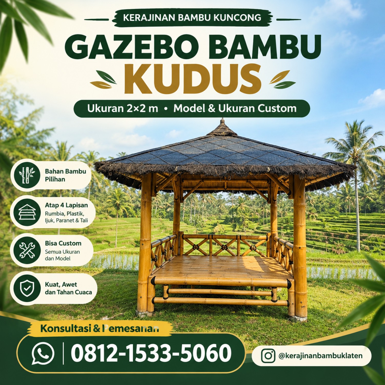 Gazebo Bambu Kudus