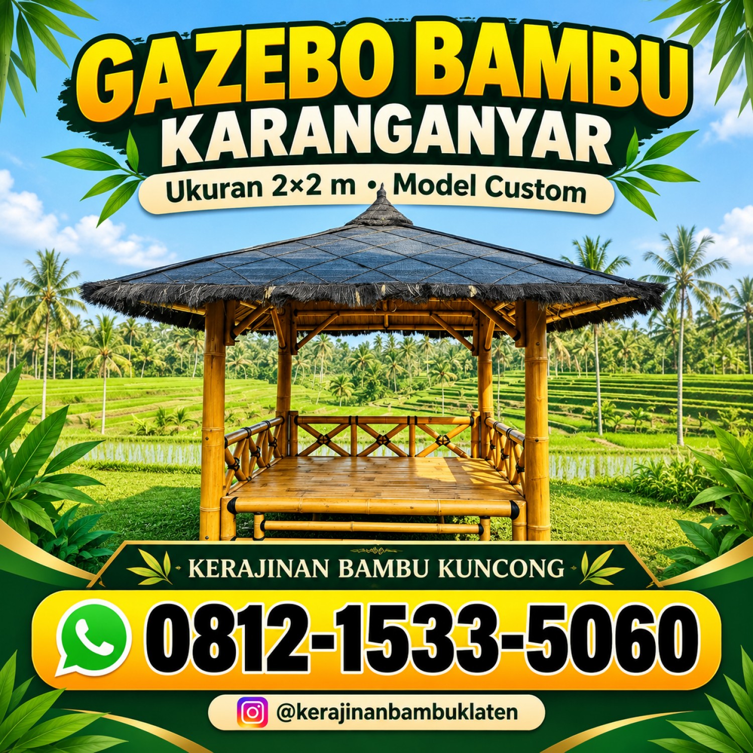 Gazebo Bambu Karanganyar