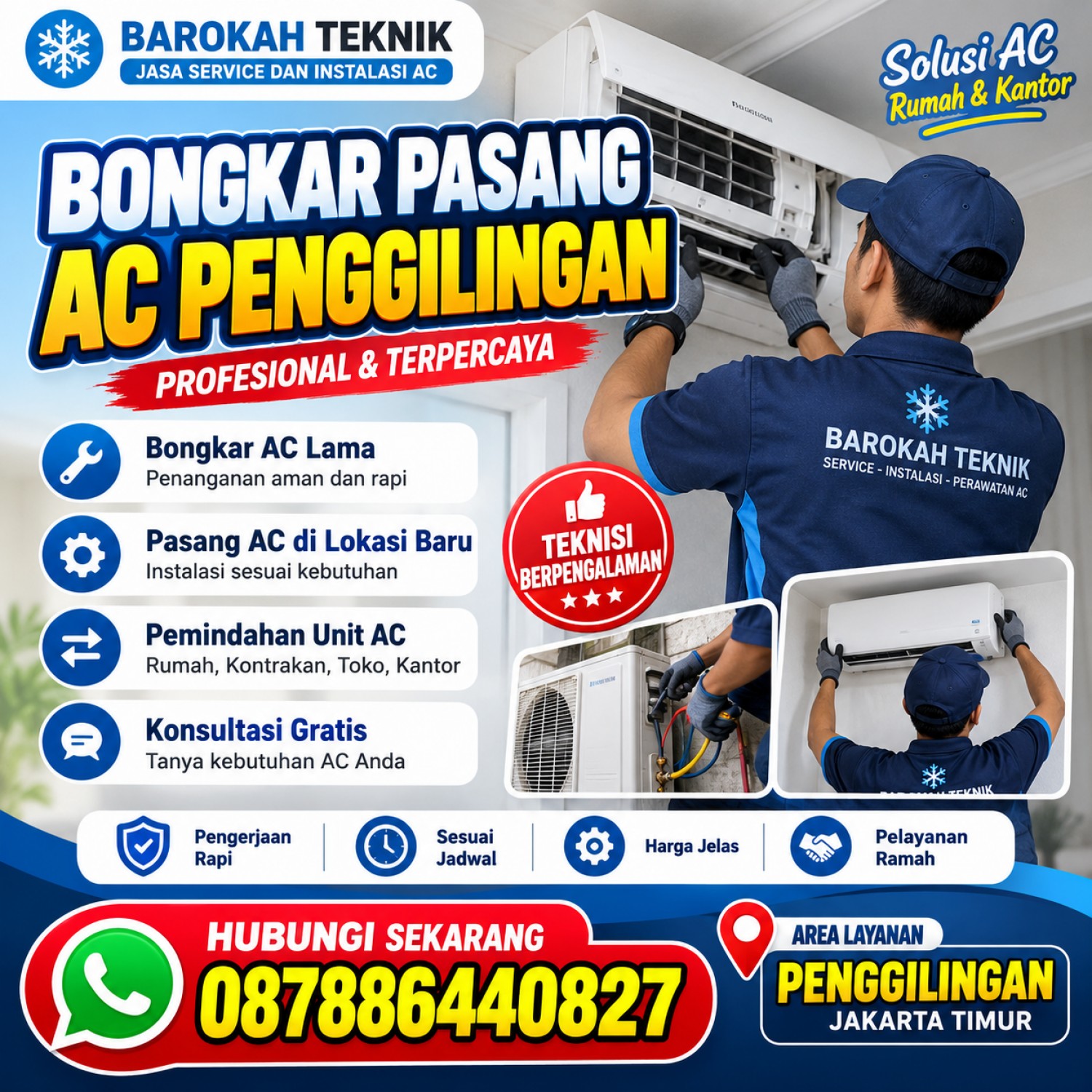 Bongkar Pasang AC Penggilingan