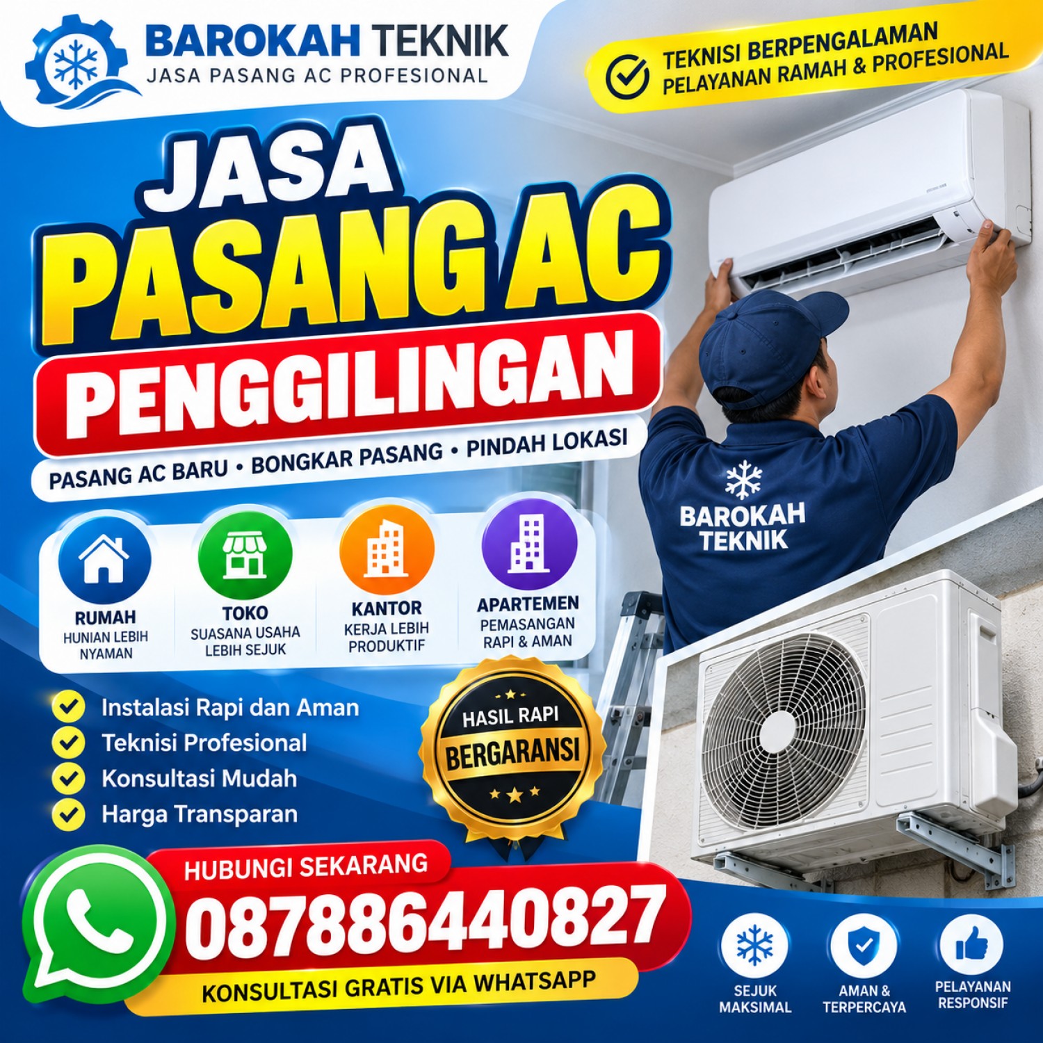 Jasa Pasang AC Penggilingan