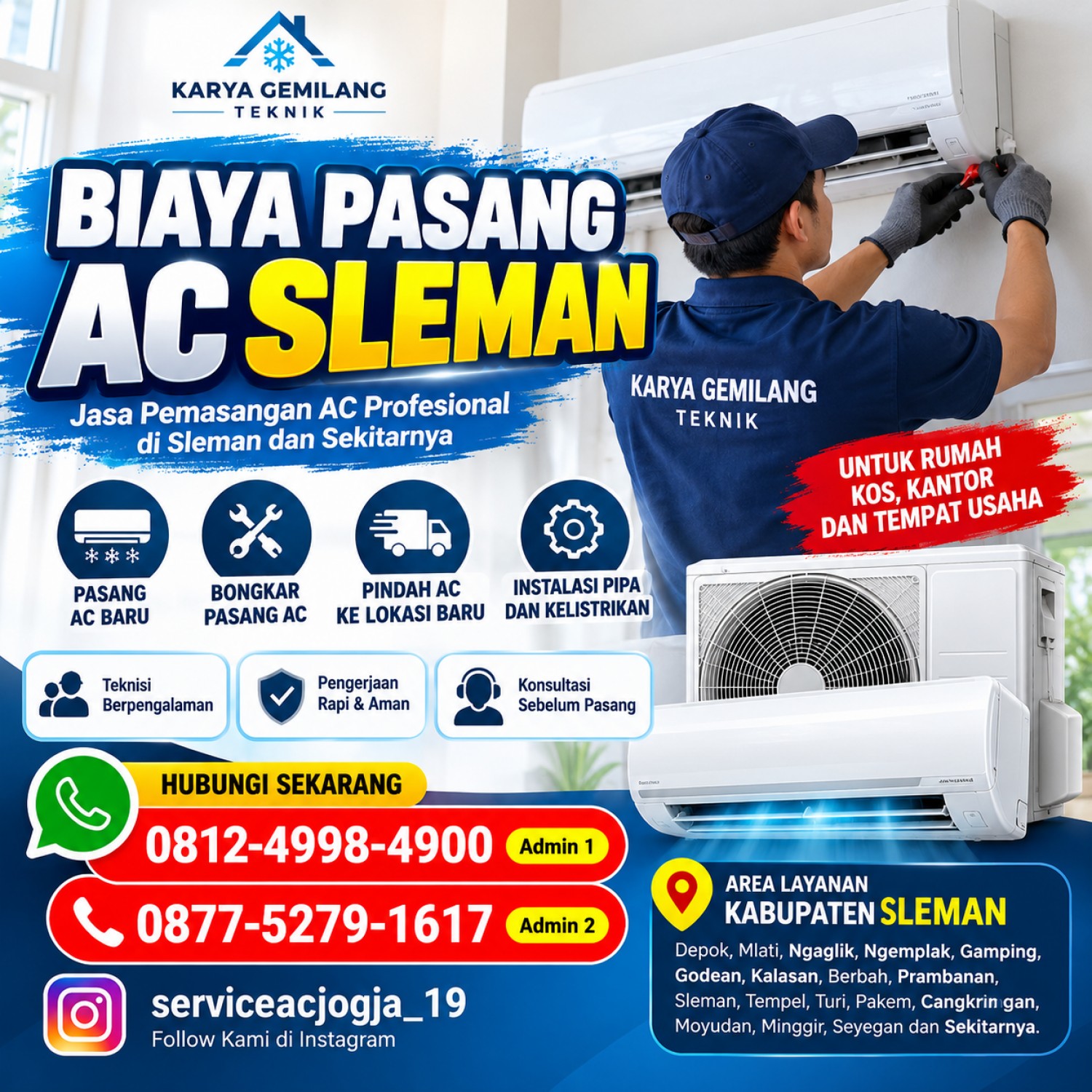 Biaya Pasang AC Sleman