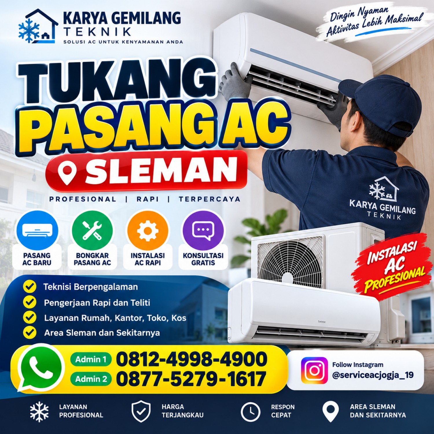Tukang Pasang AC Sleman