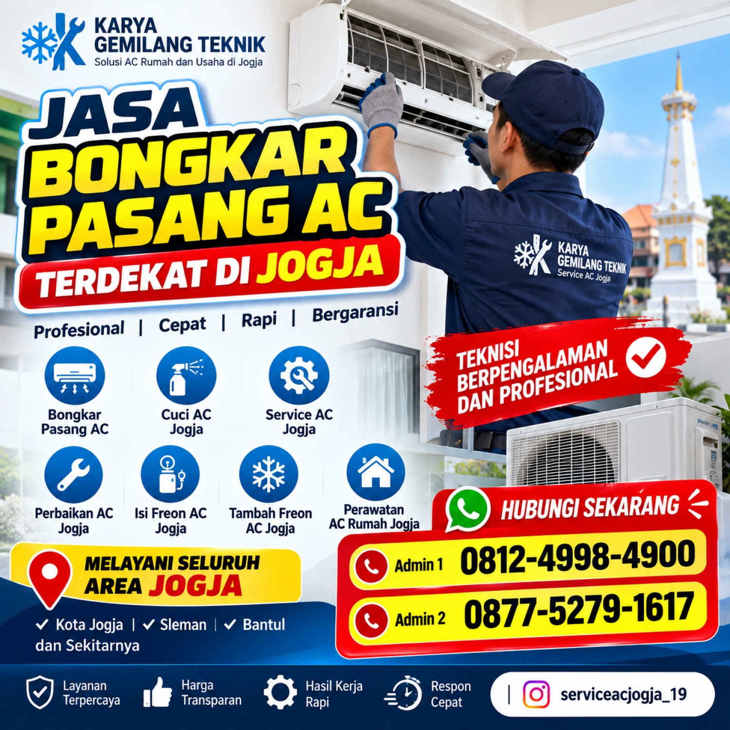 Jasa Bongkar Pasang AC Terdekat Jogja
