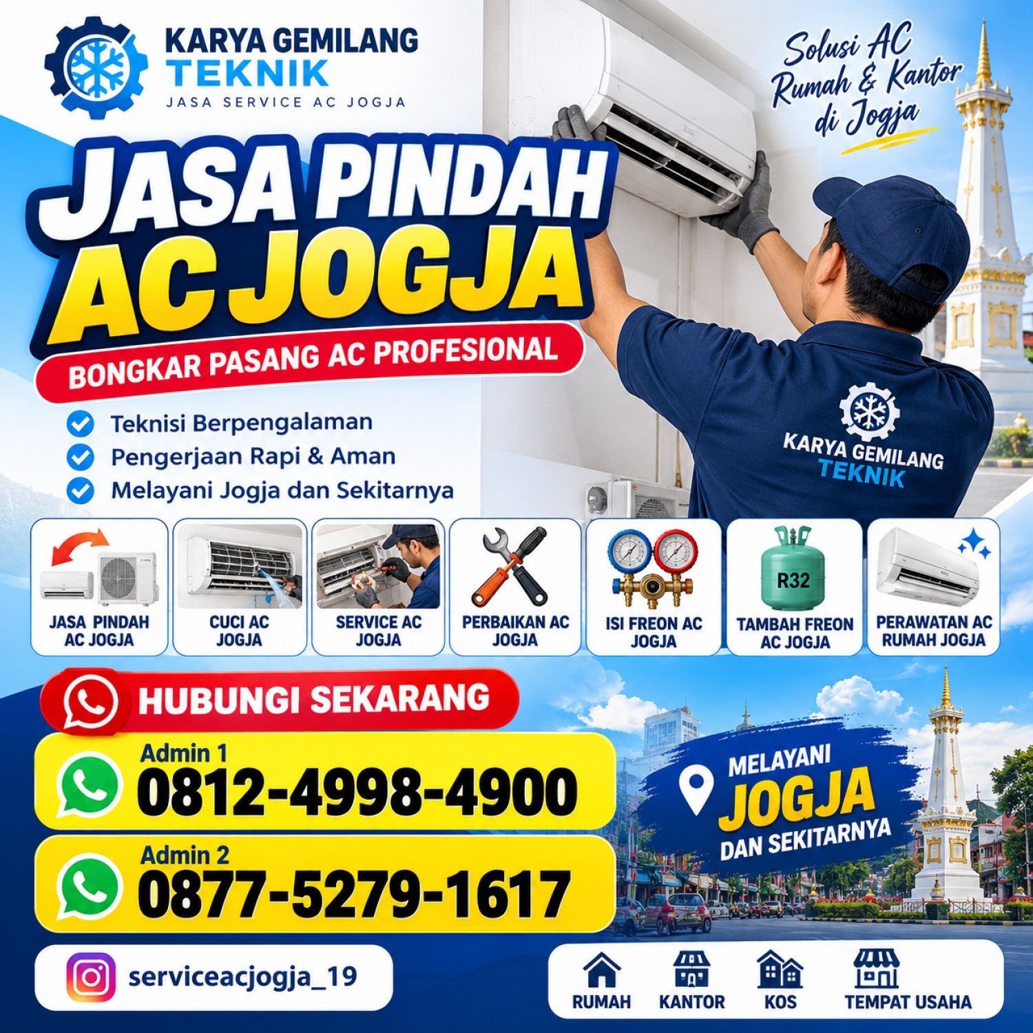 Jasa Pindah AC Jogja