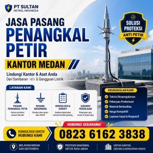 Jasa Pasang Penangkal Petir Kantor Medan