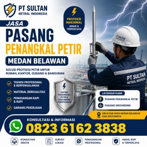 Jasa Pasang Penangkal Petir Medan Belawan