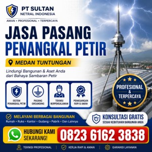 Jasa Pasang Penangkal Petir Medan Tuntungan