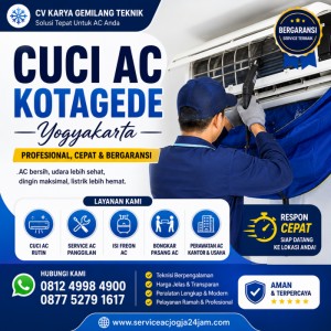 Cuci AC Kotagede Yogyakarta Profesional, Cepat dan Bergaransi