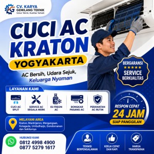 Cuci AC Kraton Yogyakarta Profesional Bergaransi | CV Karya Gemilang Teknik