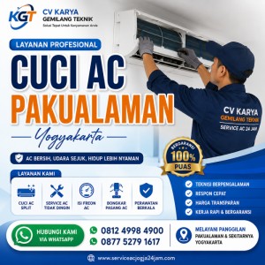Cuci AC Pakualaman Yogyakarta Profesional dan Bergaransi | CV Karya Gemilang Teknik