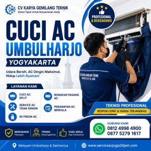 Cuci AC Umbulharjo Yogyakarta Profesional & Bergaransi | CV Karya Gemilang Teknik