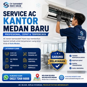 Service AC Kantor Medan Baru Profesional & Bergaransi di Kota Medan