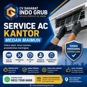 Service AC Kantor Medan Maimun