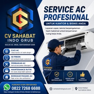 Service AC Kantor Medan Tuntungan
