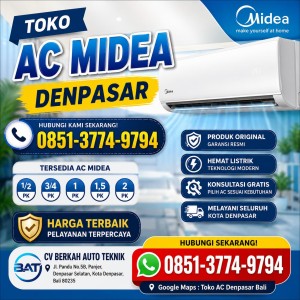 AC Midea 3/4 PK Denpasar 085137749794