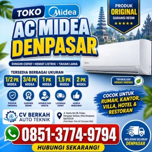 Jual AC Midea 1/2 PK Denpasar 0851-3774-9794