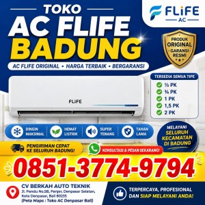AC Flife 1/2PK Badung 085137749794