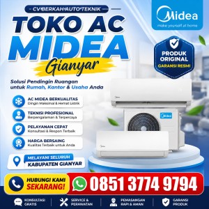 Jual AC Midea 3/4 PK Gianyar