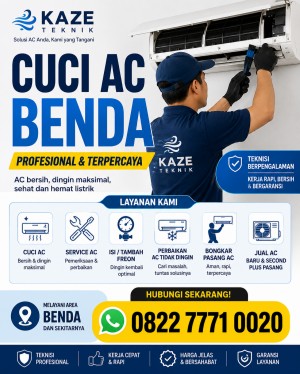 Cuci AC Benda