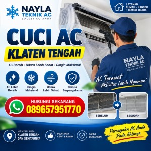 Cuci AC Klaten Tengah bersama Nayla Teknik AC