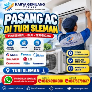 Pasang AC di Turi Sleman