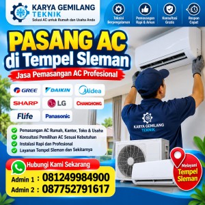 Pasang AC di Tempel Sleman