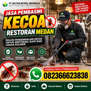 Jasa Pembasmi Kecoa Restoran Medan