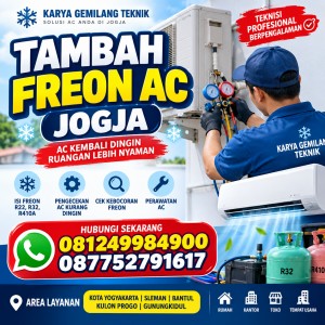 Jasa Tambah Freon AC Jogja