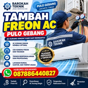 Tambah Freon AC Pulo Gebang