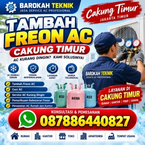 Tambah Freon AC Cakung Timur