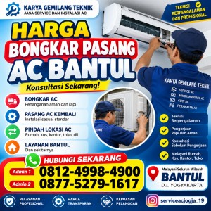 Harga Bongkar Pasang AC Bantul