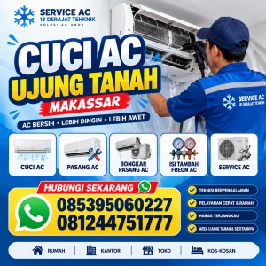 Cuci AC Ujung Tanah