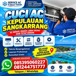 Cuci AC Kepulauan Sangkarrang