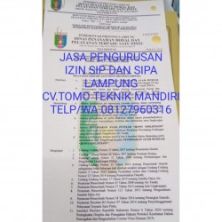 JASA PENGURUSAN IZIN SIP DAN SIPA LAMPUNG TENGAH  | TOMO TEHNIK MANDIRI