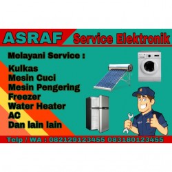 SERVICE KULKAS MESIN CUCI WATER HEATER KULON PROGO | ASRAF SERVIS