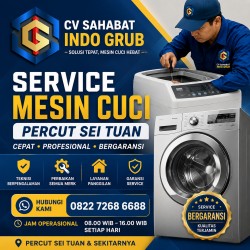 Service Mesin Cuci Laut Dendang Percut Sei Tuan