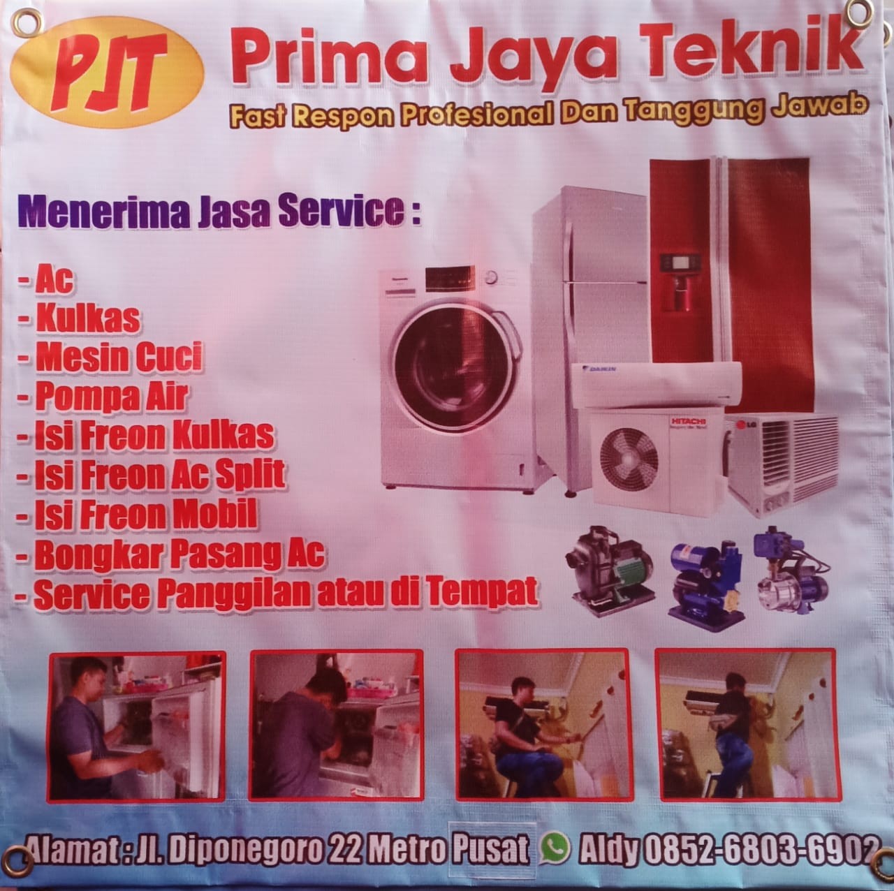 Service AC Metro Lampung | PRIMA JAYA TEHNIK