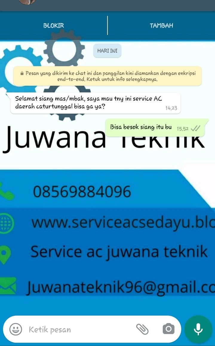 SERVICE AC JUWANA TEKNIK